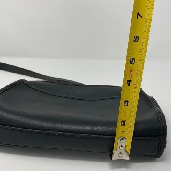 Coach Vintage Black Leather Austin Crossbody Adjustable Strap Purse - Picture 13 of 14